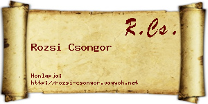 Rozsi Csongor névjegykártya